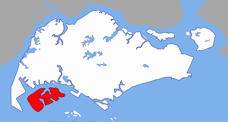 The artificially created Jurong Island