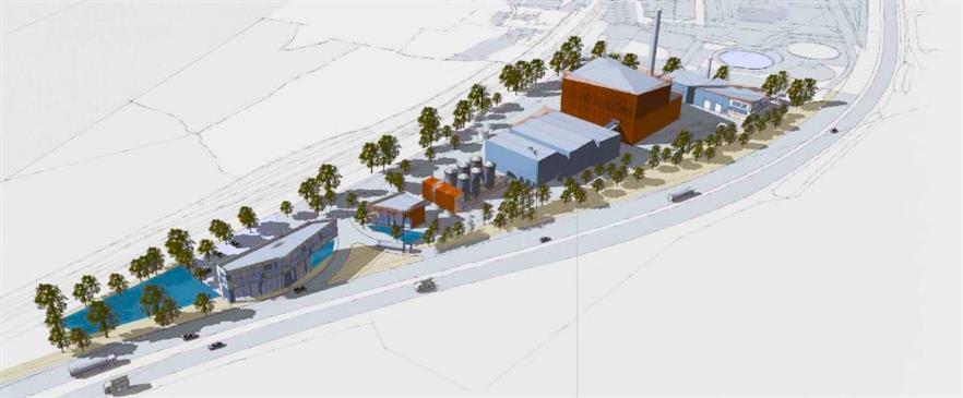 An artist's impression of the facilities