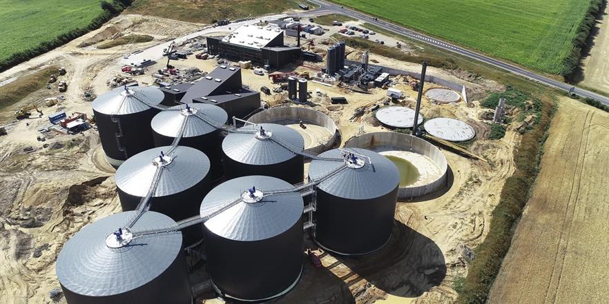 The under-construction biogas plant