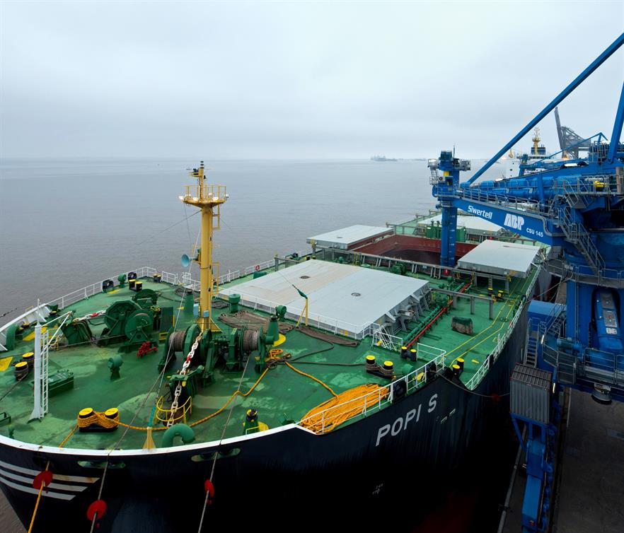 The shipment docks in the UK