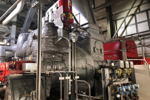 Inside the plant's gasfication unit