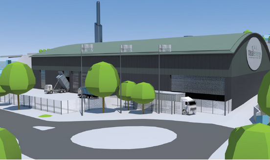 An artist's impression of the abandoned facility