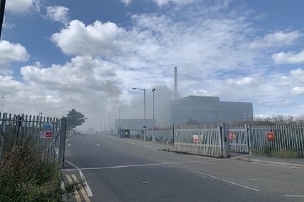 Smoke covered the site during the incident last year
