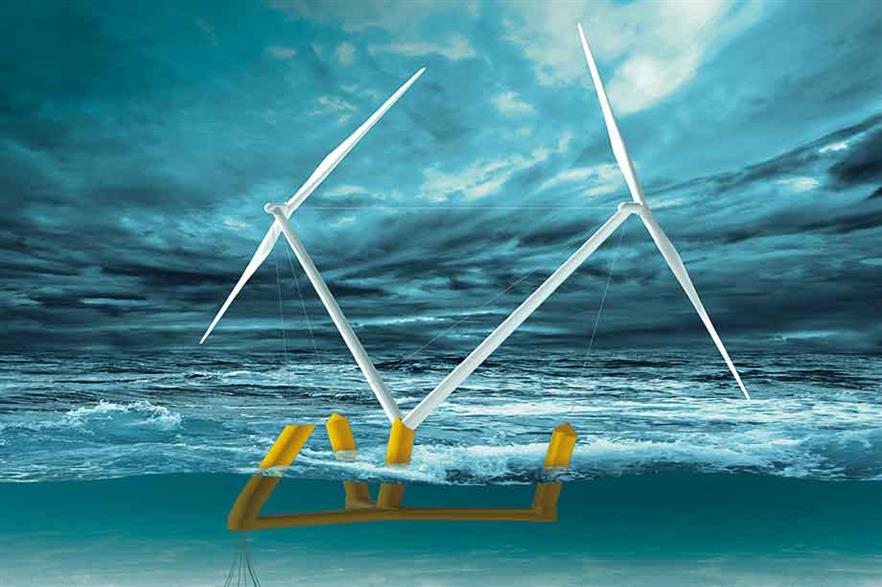 Radical vision… Aerodyn’s two-blade, twin-rotor 15MW floating concept 