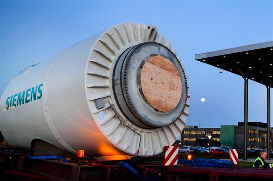 Siemens SWT 3.0 turbine won the 2.1MW to 3.5MW turbine segment