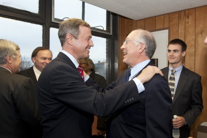 Maryland governor O'Malley with interior secretary Ken Salazar