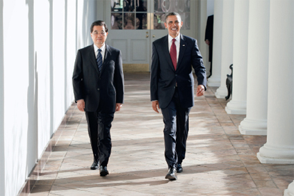 Presidents Hu Jintao and Barack Obama