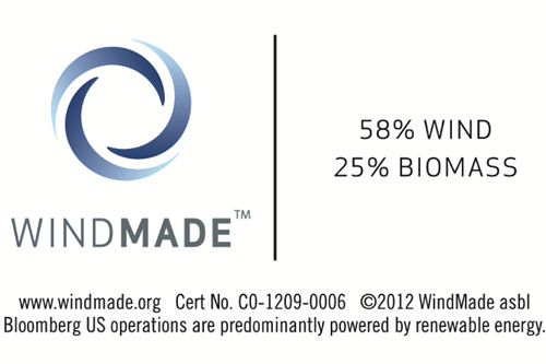 Bloomberg US is one of the few major companies to be accredited by WindMade