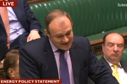 Energy minister Ed Davey announcing the bill in the House of Commons