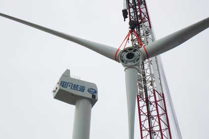 The prototype machines being installed in Rudong, south-east China