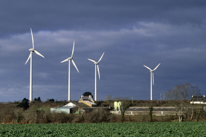 The Ploudalmezeau wind farm in Brittany. France currently has a wind capacity of 5.3GW 