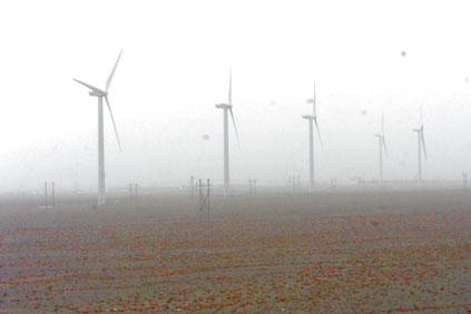 Yumen Cangma Wind Farm, part of the Jiuquan wind farm development