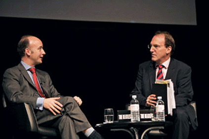 Lib Dem energy spokesman Simon Hughes (right) with BWEA chairman Adam Bruce (pic: BWEA)