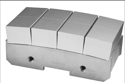 A neodymium-based permanent magnet used in wind turbines, made by Vacuumschmelze of Germany