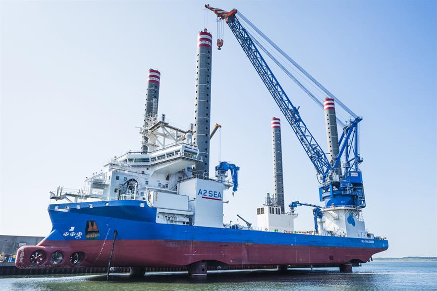 The Sea Challanger vessel will install Westermost Rough's 35 turbines