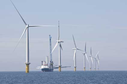 The world’s largest offshore wind park, Horns Rev II using 2.3MW Siemens turbines