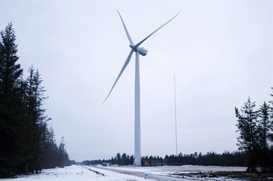 Siemens' prototype SWT-4.0-120 turbine in testing in Østerild, Denmark