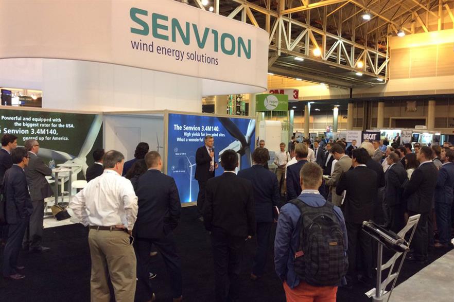 Senvion unveiled its 3.4M140 turbine, adapted for the US market, on day one of Windpower 2016