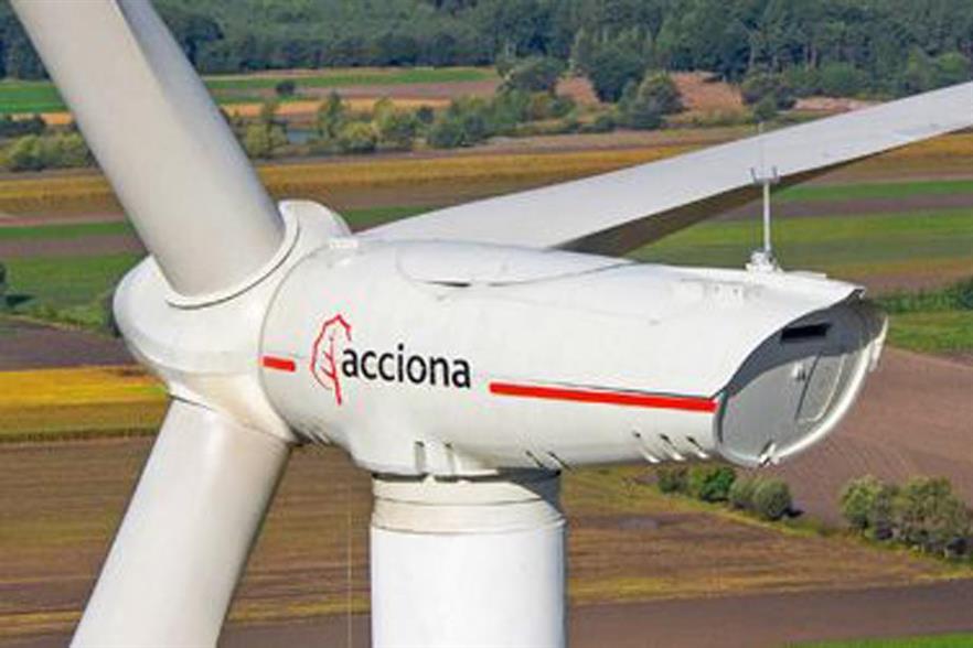 Acciona's 3MW turbines will be installed on the project