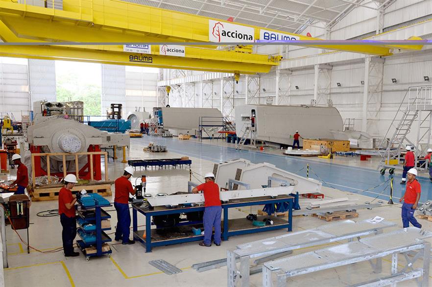 Acciona opened a nacelle assembly plant in Bahia earlier this year
