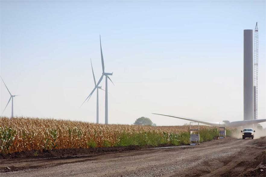 The 150MW Amazon Wind Farm Fowler Ridge site in Indiana