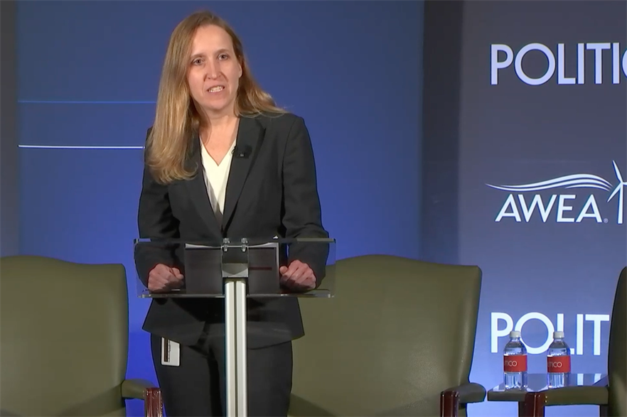 AWEA's Amy Farrell speaks at the Politico Reinventing American Energy event