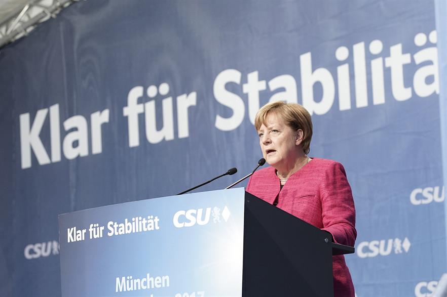Chancellor Angela Merkel on the campaign trail (pic: CDU)