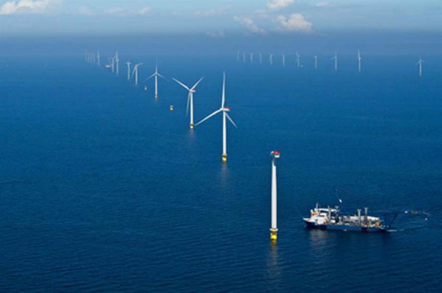 Dong's Anholt offshore wind farm came online during the period