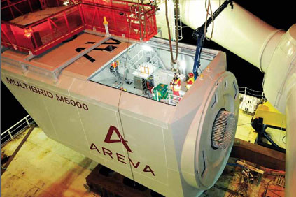 Areva's 5MW offshore turbine under construction