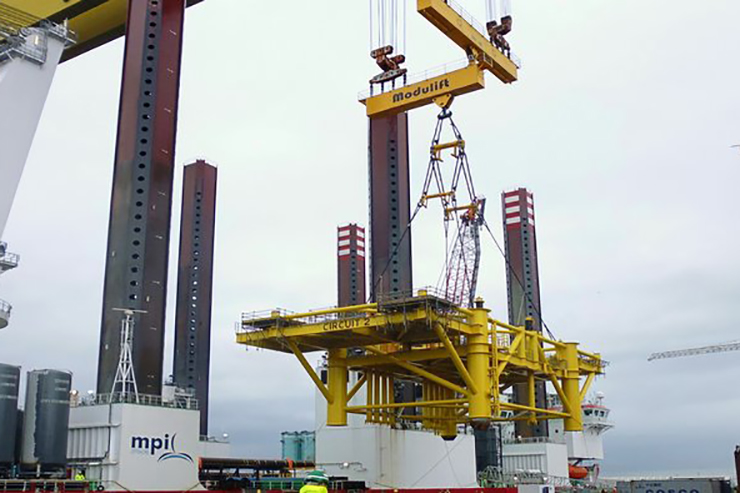 Atkins has designed a number of UK offshore wind substations (pic courtesy of Harland and Wolff)