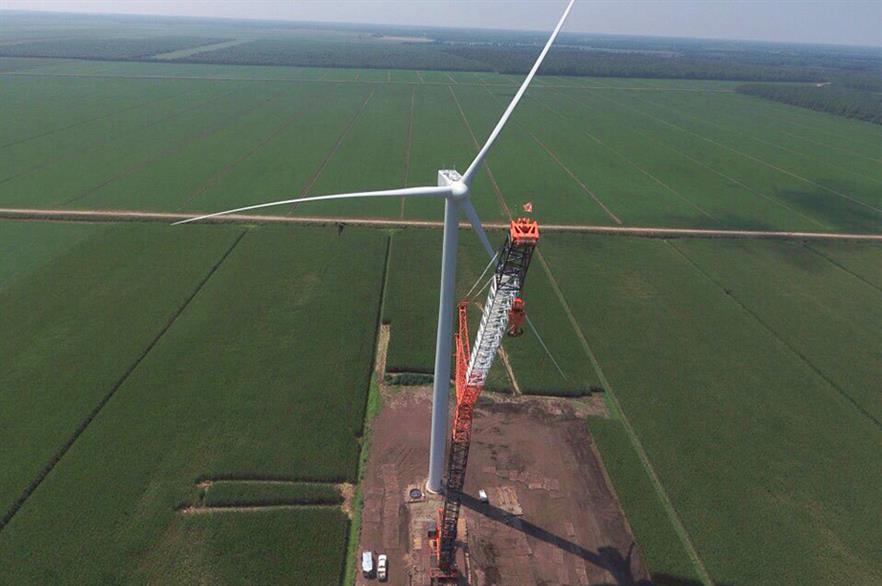 North Carolina's first wind project, the Amazon Wind Farm US East site (pic: Avangrid Renewables/Twitter)