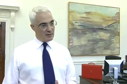 UK chancellor of the exchequer Alastair Darling 