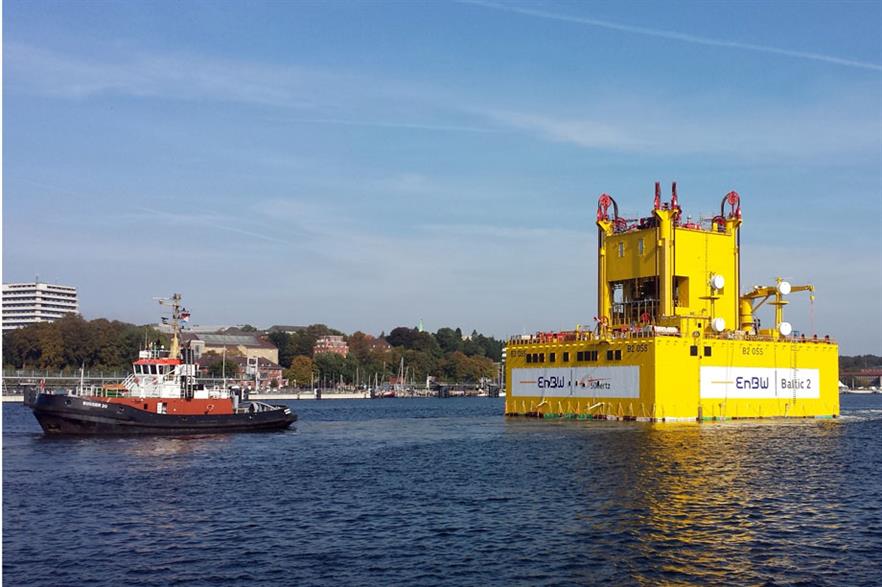 The substation for Baltic 2 has now left the port