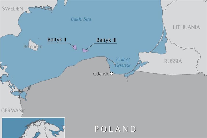 Bałtyk Środkowy II and III are expected online in 2026 and 2022 respectively (pic: Statoil)