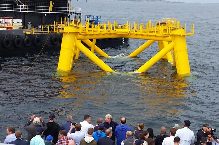 The first foundation has been installed at the 30MW Block Island project (pic: Rhode Island Fast Ferries)