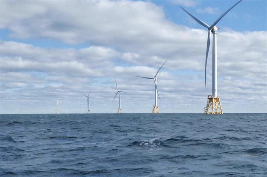 The US's only operational offshore wind farm, Block Island off the coast of Rhode Island (pic: AWEA)