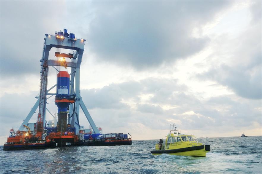 Fistuca’s Blue 25M Hammer was tested off the Dutch coast in August (pic credit: The Carbon Trust)