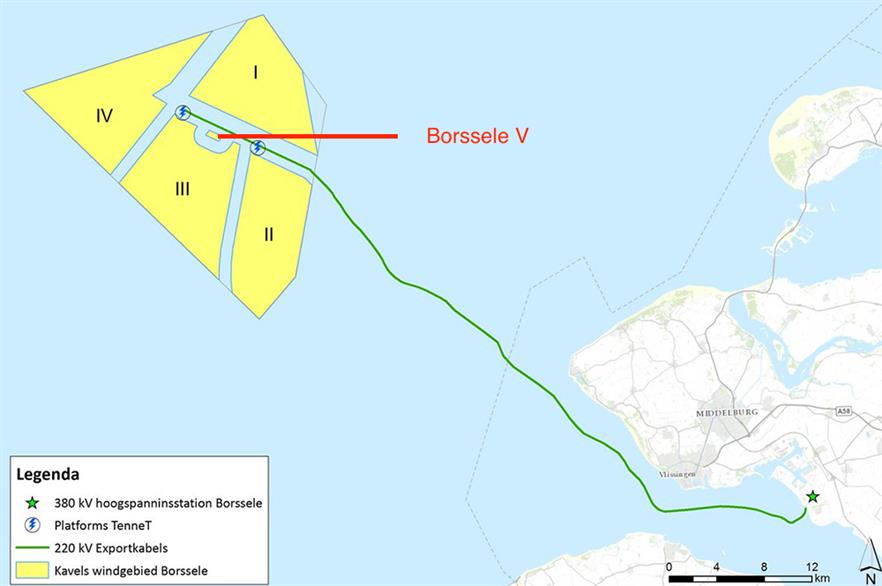 The Borssele V test site will be situated north of the Borssele III project