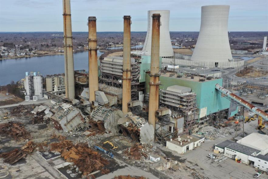 Demolition of the former Brayton Point coal plant (pic: Anbaric)