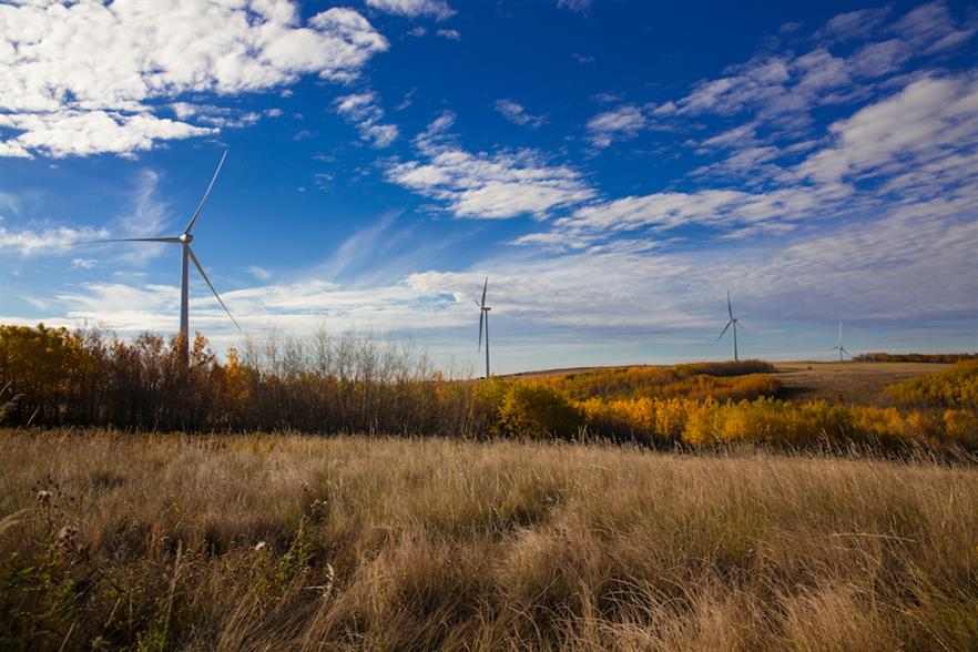 BluEarth Renewables' 29.2MW Bull Creek wind farm in Alberta, Canada