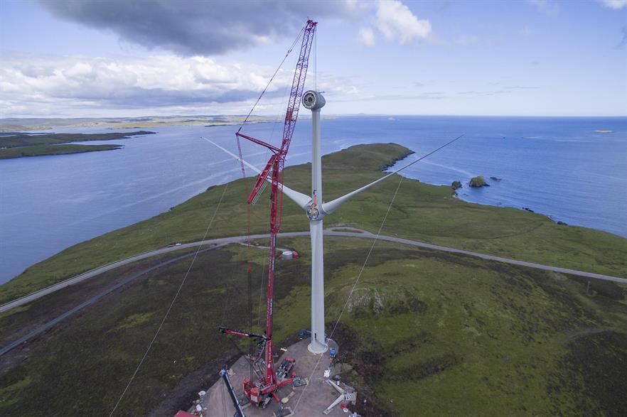 Remote island projects can bid for UK CfD support (pic: Burradale Wind Farm/Shetland Aerogenerators/Paul Riddell)