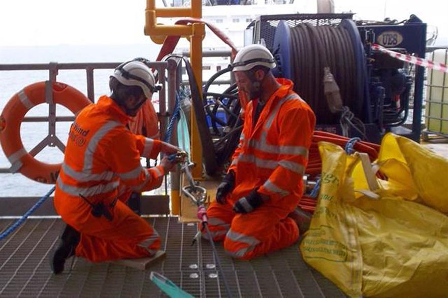 CWind technicians at work at on Lincs offshore project