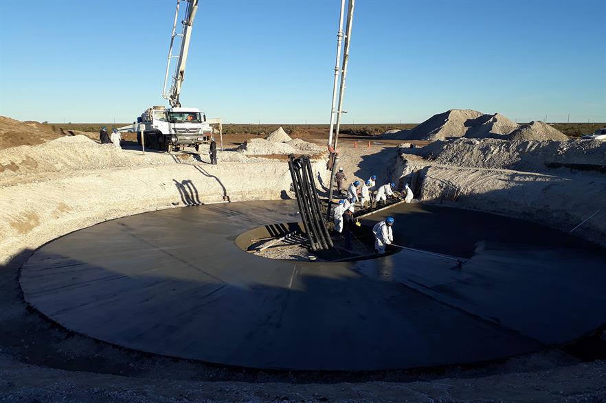 Construction of the 120MW Cañadón León wind project is underway (pic: YPF Luz)