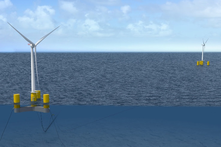 The semi-submersible platform is due to be installed at one on France's three floating wind sites