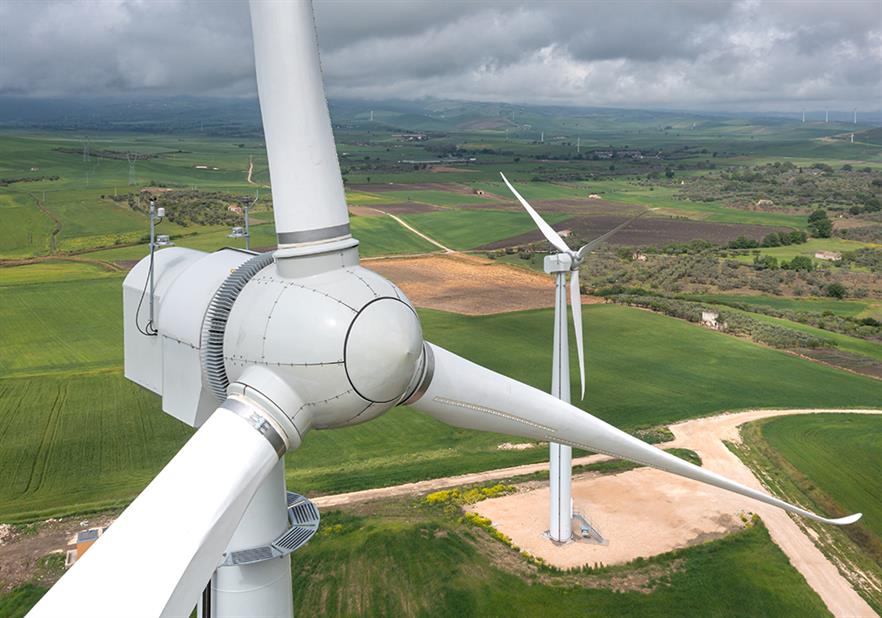 Renewable energy turbine in a field
