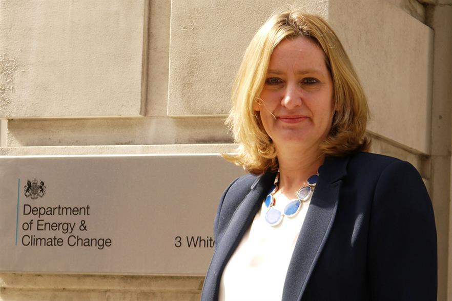 Secretary of state for energy and climate change, Amber Rudd
