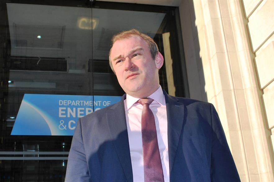 Secretary of state for energy and climate change, Ed Davey