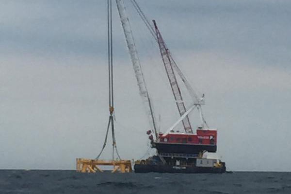 The first foundation has been installed at the 30MW Block Island project