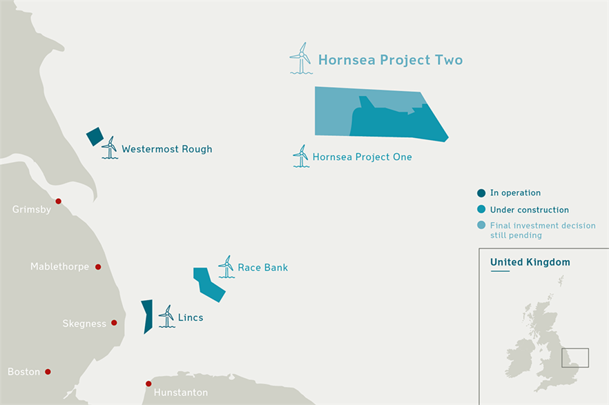 Dong's 1.8GW Project Two will be located next to the 1.2GW Project One in the Hornsea Zone