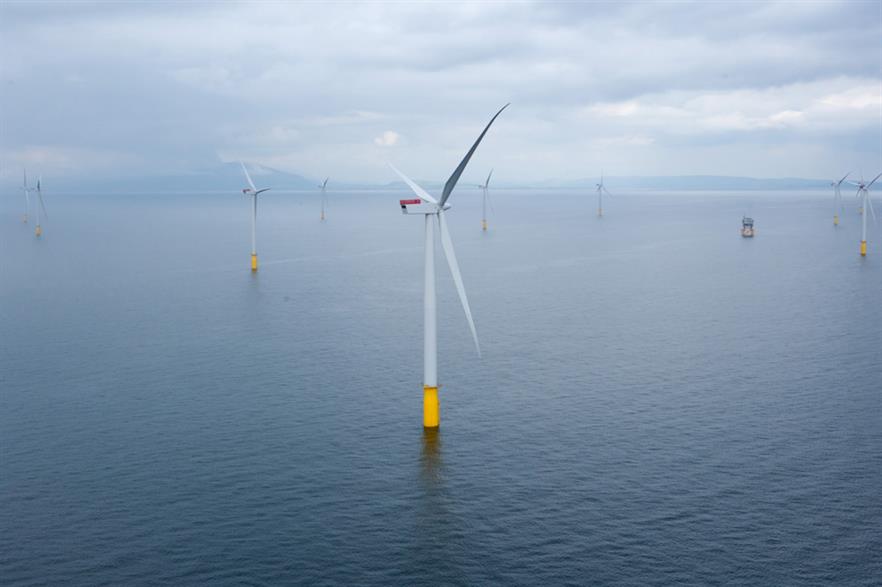 Dong Energy's Walney 1 offshore wind project in the UK